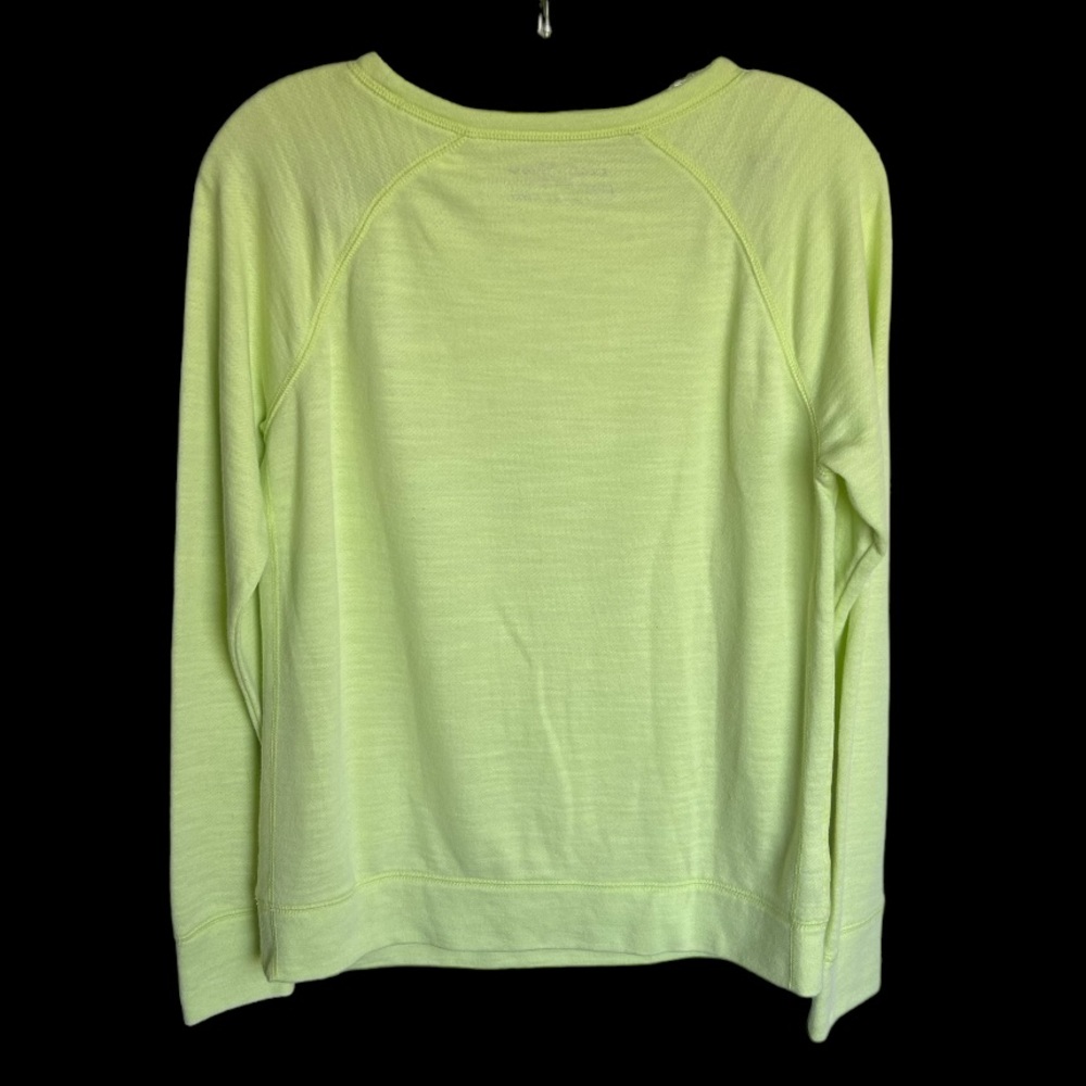 Eddie Bauer Yellow Lightweight Sweatshirt Women's Size Small - Picture 2 of 4